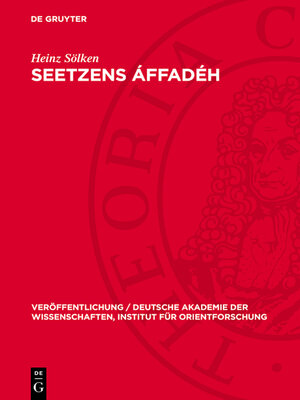 cover image of Seetzens Áffadéh